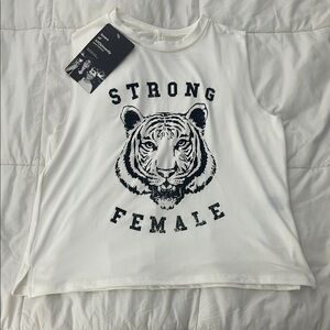 good hYOUman White Tiger Graphic Tank